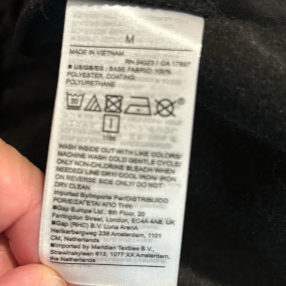 GAP Sz M Easy Pant Faux Leather Straight Leg Cargo Style Elastic Waist NEW - Picture 11 of 13